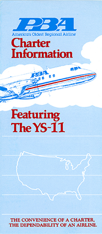 Charter Information featuring the YS-11